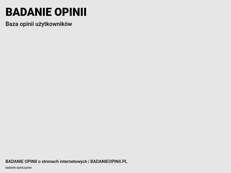 BADANIE OPINII o stronach internetowych | BADANIEOPINII.PL